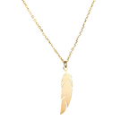18K Feather Women's Delicate Collarbone Necklace