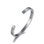 Vintage Retro Gray Stainless Steel Cuff Bracelet