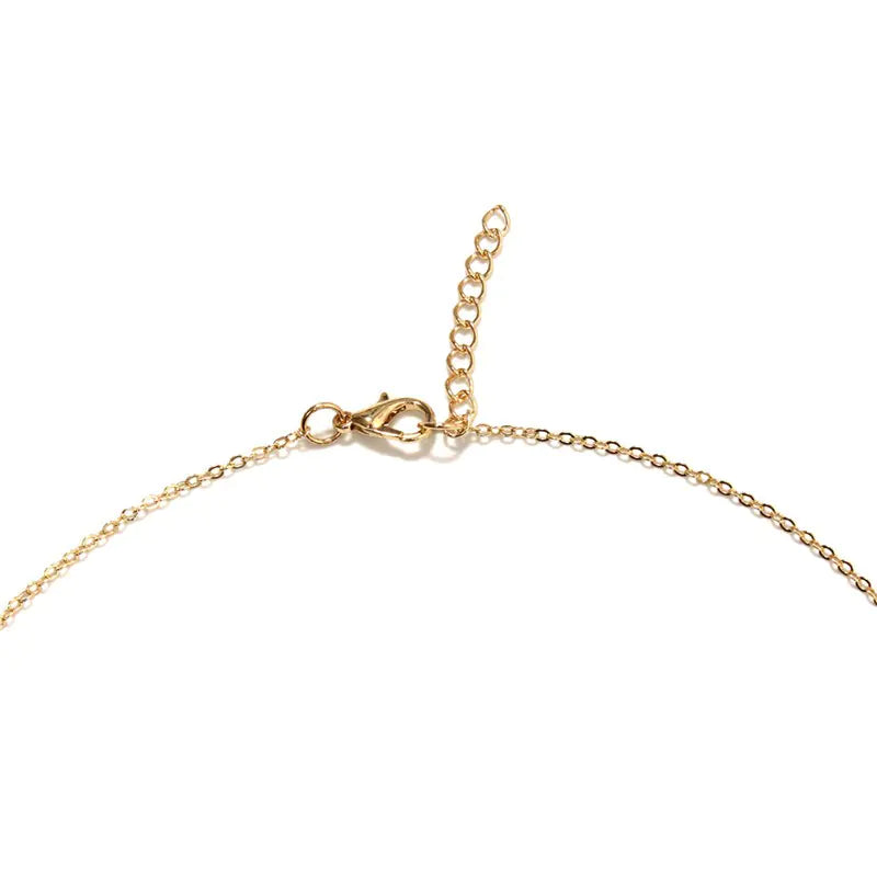 Geometric Circle Wood Pendant Women's Necklace