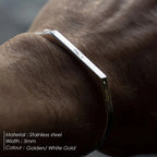 Geometric Stainless Steel Luxury Men's Cuff Bracelet