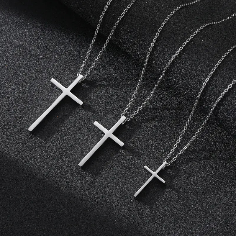 Titanium Steel Cross Necklace for Men's