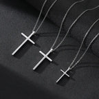 Titanium Steel Cross Necklace for Men's