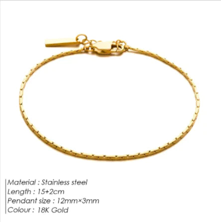 18K Gold and Platinum Minimal Men's Bracelet