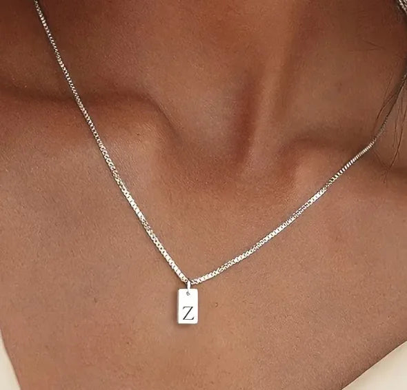 Alphabetical Titanium Steel Women's Chain Pendant Necklace