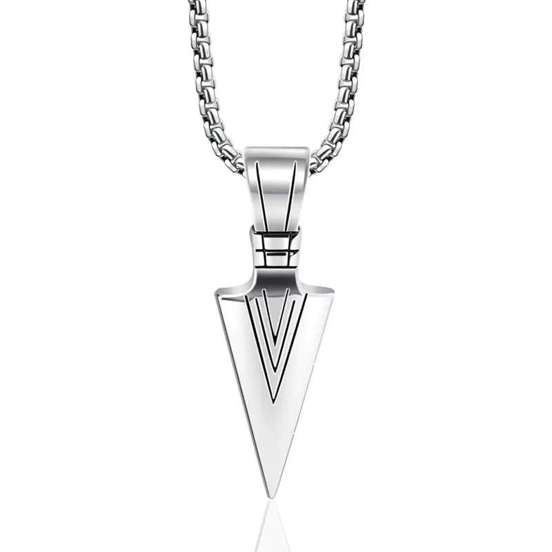 Men's Arrow Titanium Steel Necklace with Stainless Pendant