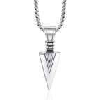 Men's Arrow Titanium Steel Necklace with Stainless Pendant