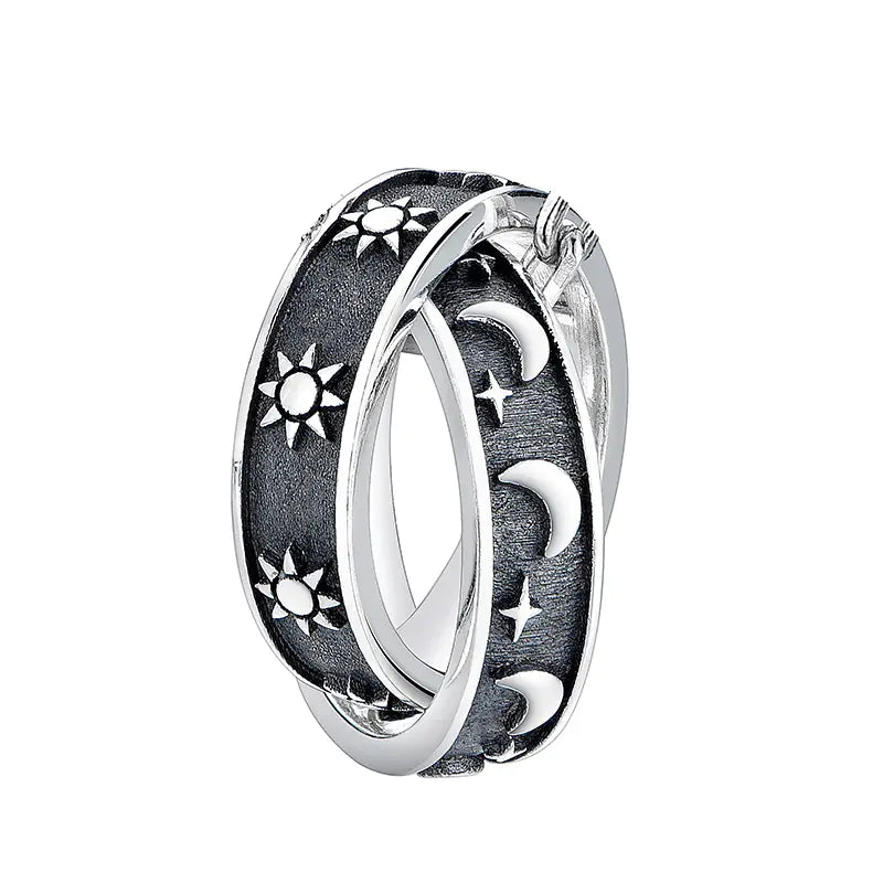 Men's Sun, Moon, and Star Pendant Necklace