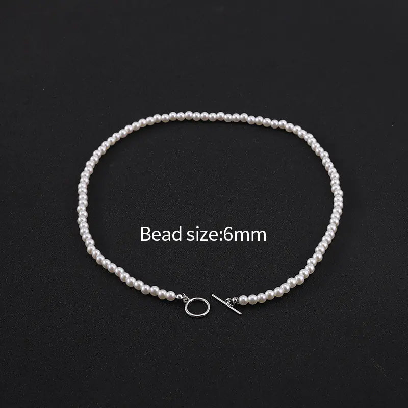 Handmade Imitation Pearl Men's Necklace