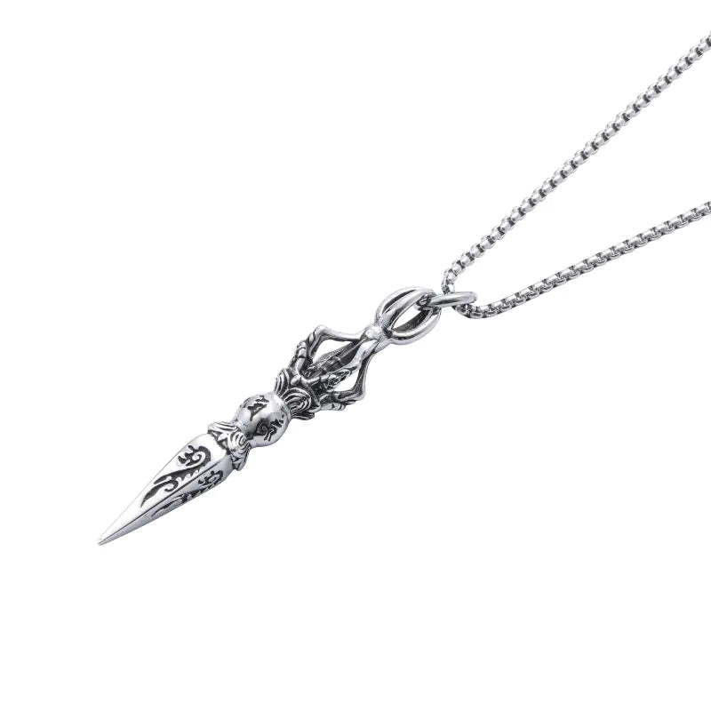 Retro Fashion Men's Titanium Steel Necklace Pendant