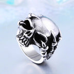 Titanium Steel Skull Ring for Men - Punk Style Jewelry