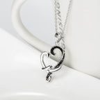 Heart Hug Pendant and Diamonds Women's Necklace