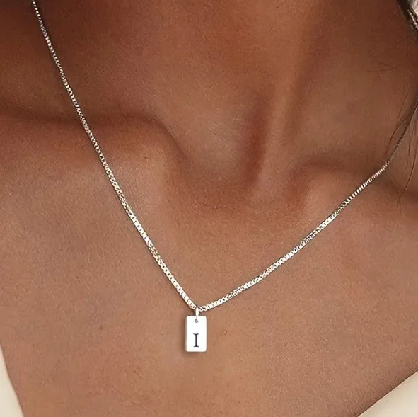 Alphabetical Titanium Steel Women's Chain Pendant Necklace