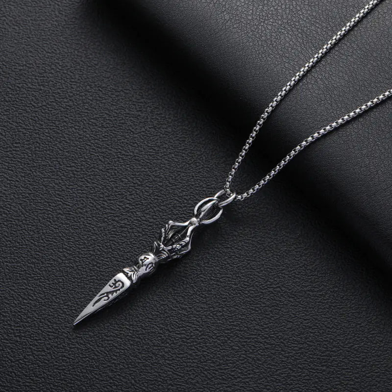 Retro Fashion Men's Titanium Steel Necklace Pendant