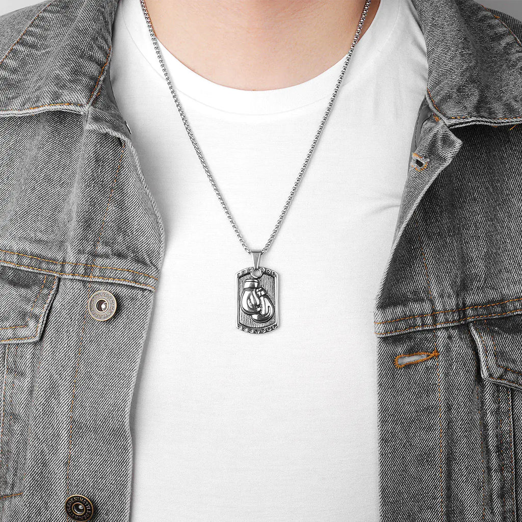 Men's Boxing Glove Pendant Necklace