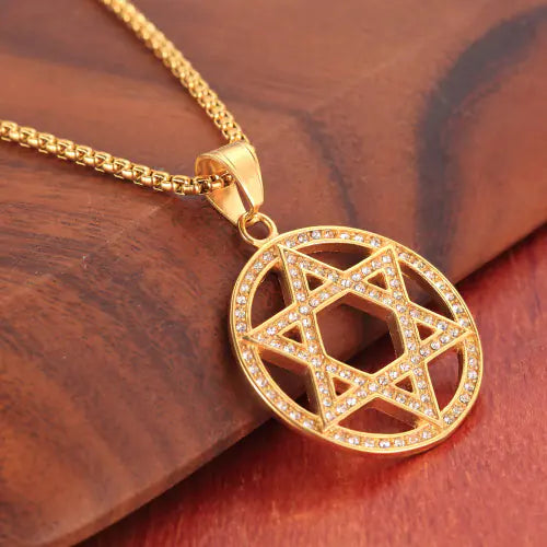 Golden Hexagram Star Luxury Men's Pendant
