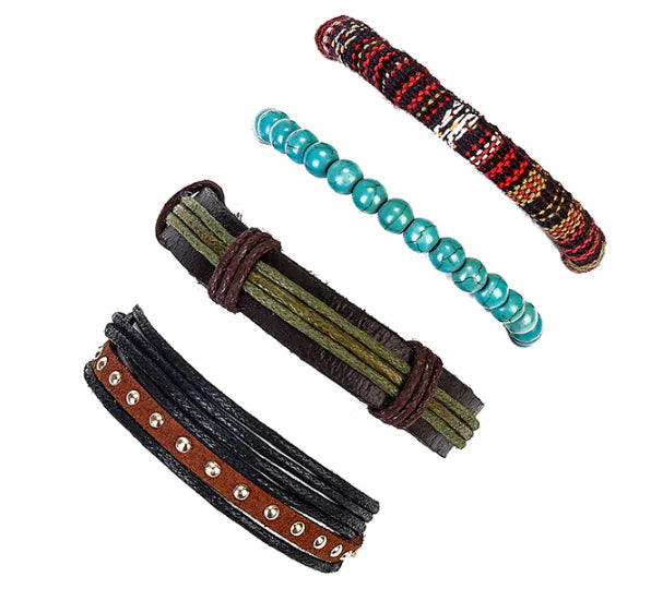 Vintage Cowhide Wristband Men's Bracelet Collection