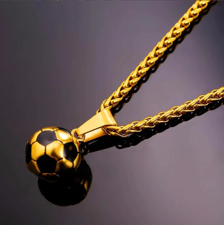 Men's Stainless Steel Football Pendant