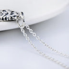 Women's Necklace with Heart Pendant in 925 Sterling Silver