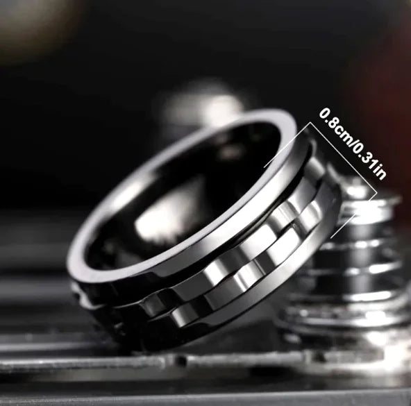Titanium Spinner Fidget Ring for Men