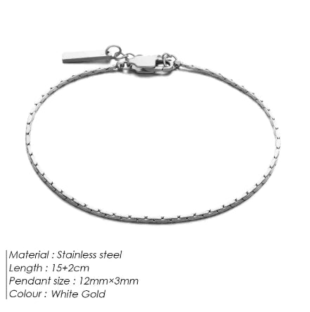 18K Gold and Platinum Minimal Men's Bracelet