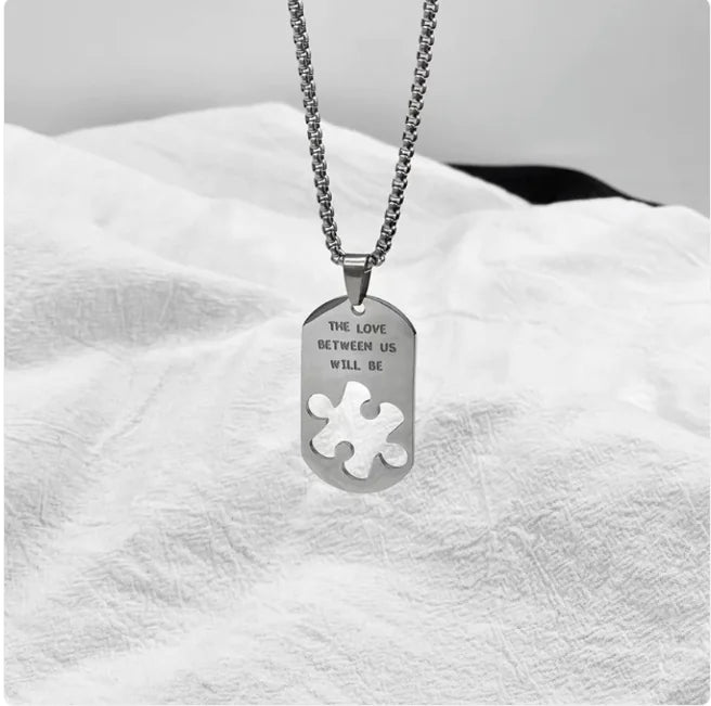 Women's Square Pendant Titanium Steel Necklace