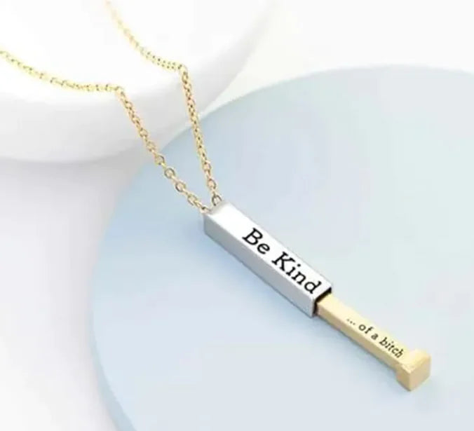 Be Kind Women's Necklace With Hidden Information