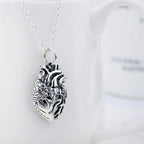 Women's Necklace with Heart Pendant in 925 Sterling Silver