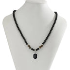 Men's Hip Hop Tiger Stone Beaded Necklace