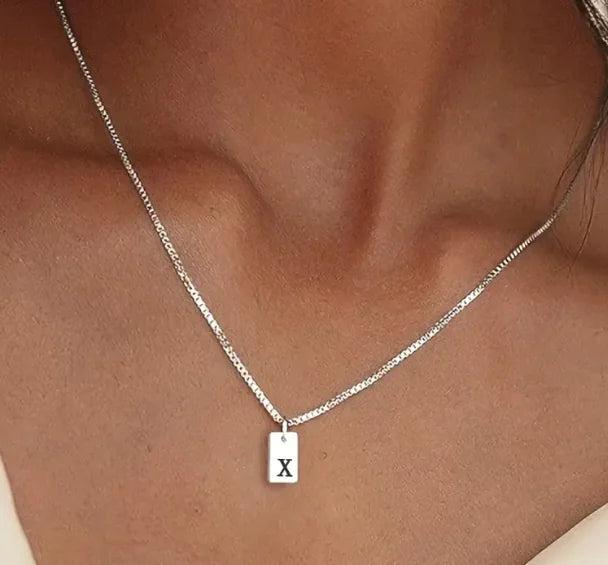 Alphabetical Titanium Steel Women's Chain Pendant Necklace