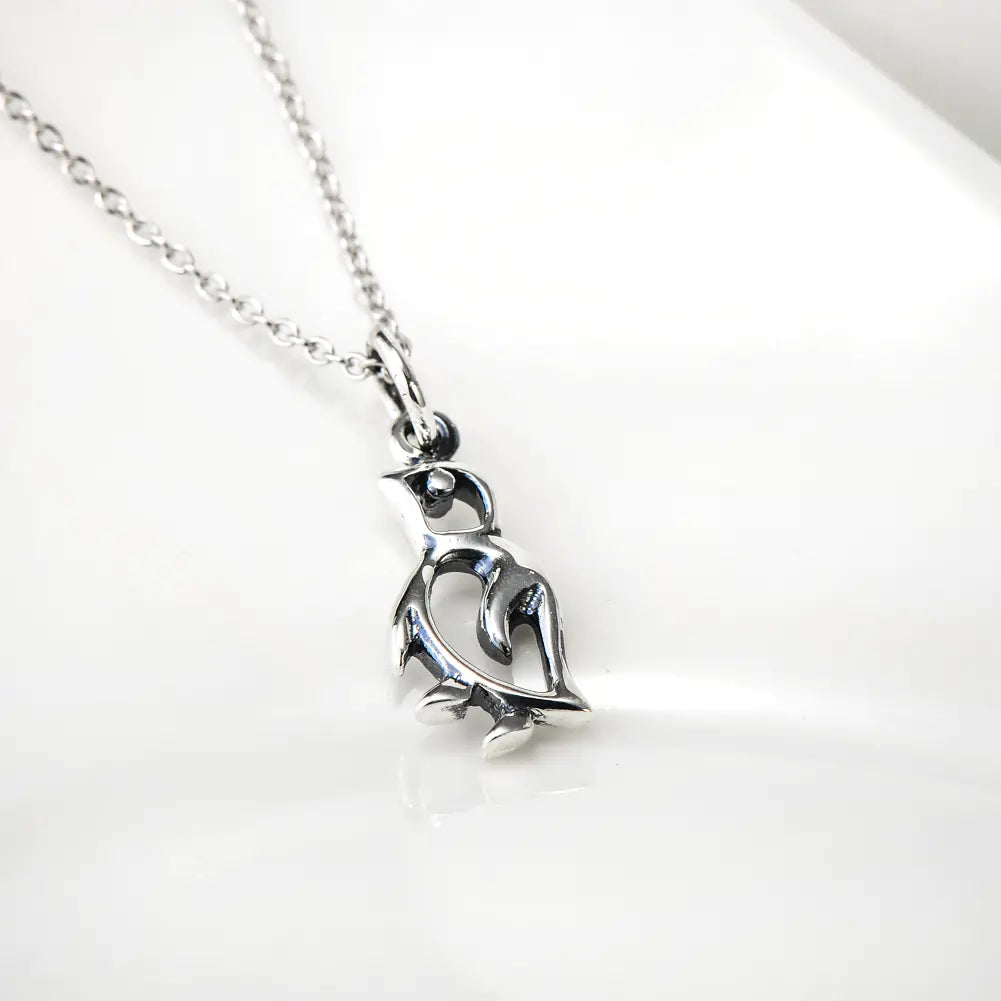 Sterling Silver Elegance Bird Pendant Necklace