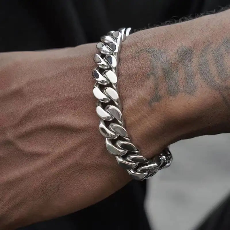 Titanium Steel Cuban Chain Men's Bracelet