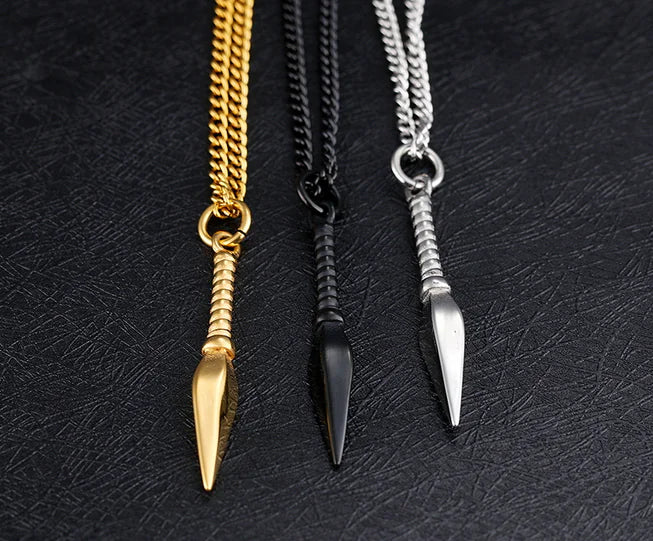 Men's Pendant Necklace with Arrowhead Design