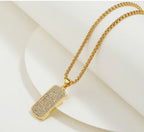 Vintage Czech Crystals Link Chain Pendant