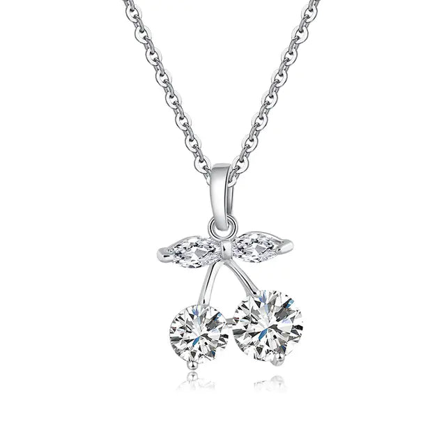 Cherry Zircon Women's Necklace and Choker Chain