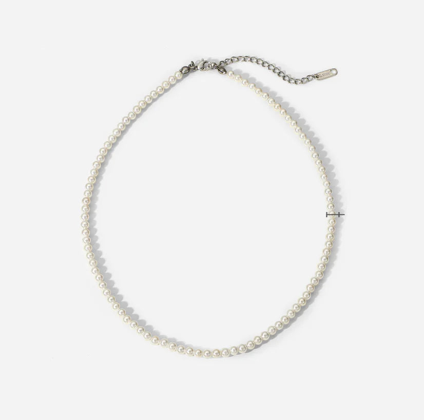 Men's Modern Pearl Beaded Chain Necklace