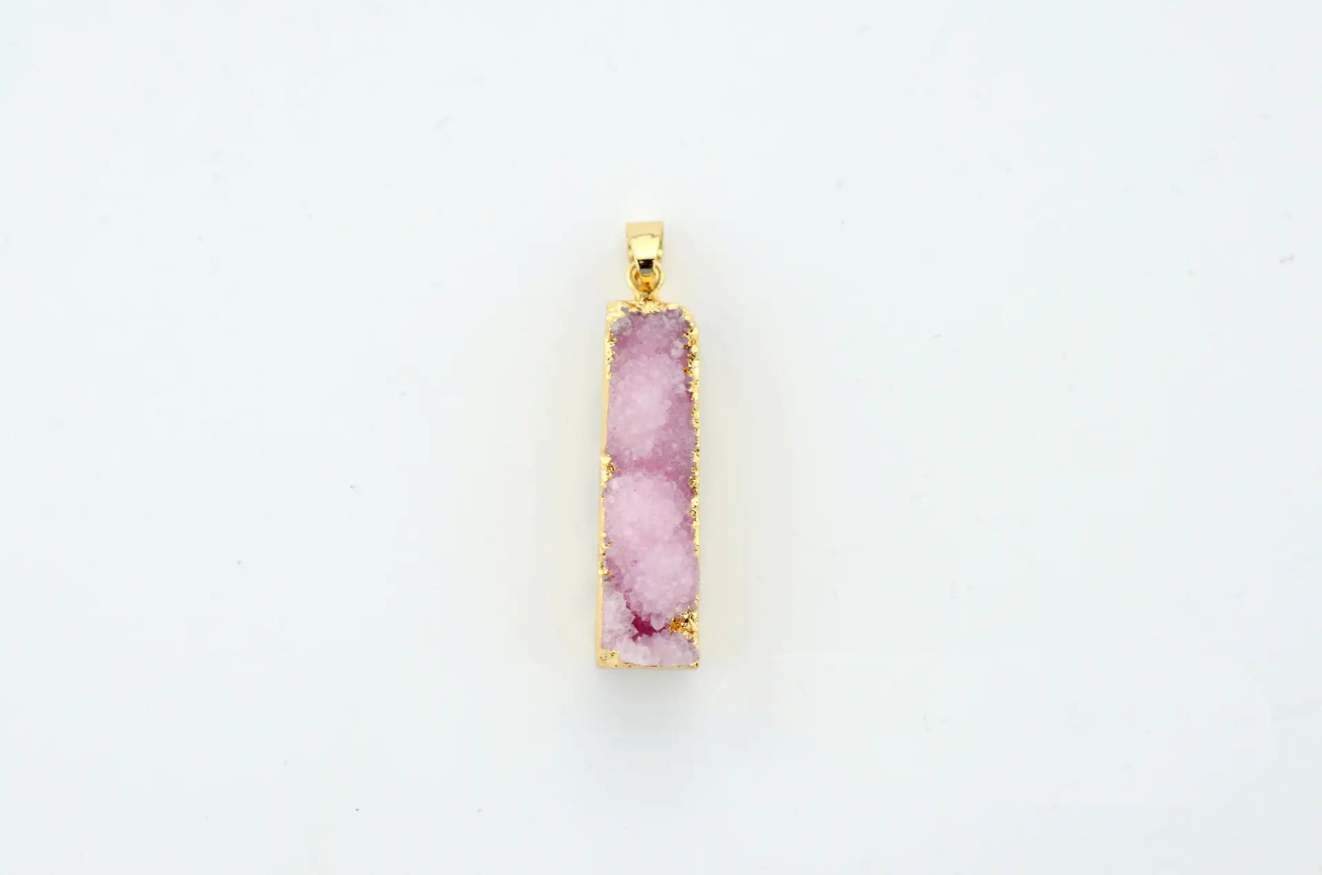 Natural Stone Pendant Rectangular Cluster Necklace