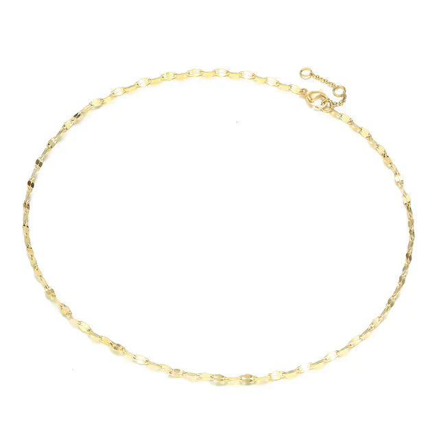 Gold Plated Stainless Steel Minimalist Women's Necklace