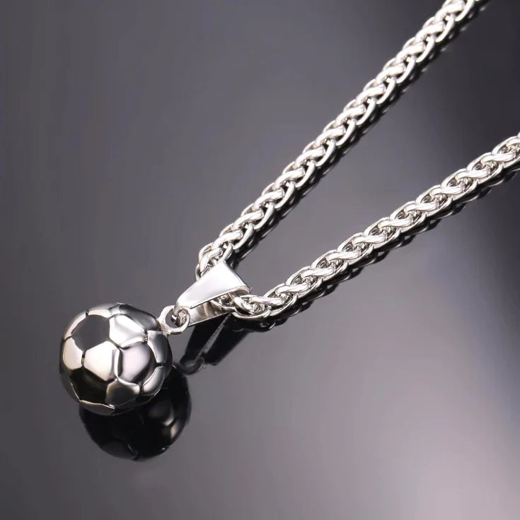 Men's Stainless Steel Football Pendant