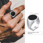 The Black Onyx Signet Ring for Men