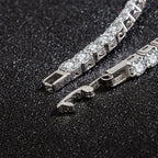 Sterling Silver Zircon Chain Bracelet For Women