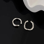 Punk Irregular Geometric Ear Cuff Earrings for Women Non-Piercing Metal Ear Clip Earring Fake Cartilage Fashion Jewelry Party
