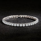 Sterling Silver Zircon Chain Bracelet For Women