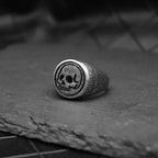 Memento Mori Vintage Luxury Stainless Steel Ring