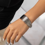 Wide Multilayer Metal Wires Cuff Women's Bracelet