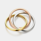 Tri-Color Interlocking Trinity Ring
