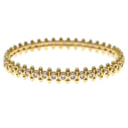 Elegant Gold Copper Zirconia Opening Women's Bracelet