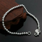 Silver Plated Chain Bead Bracelet for Women
