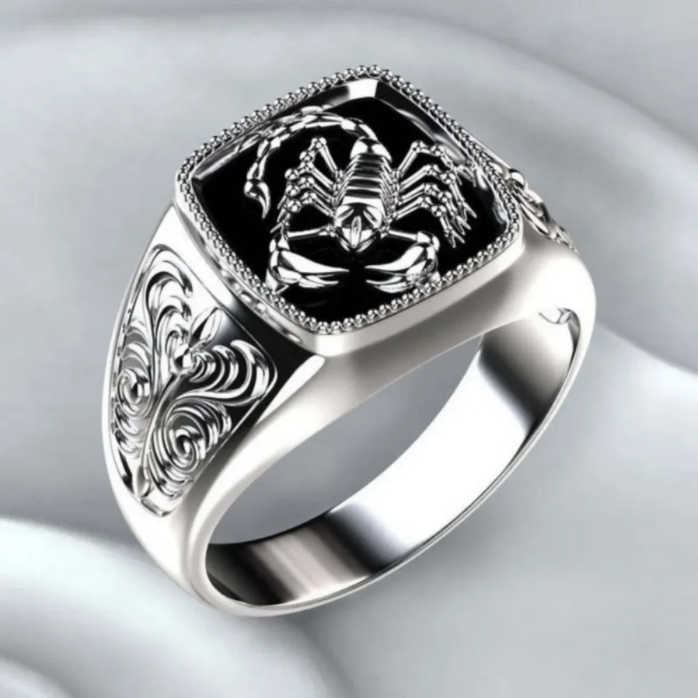 Retro Scorpion Bold Metal Ring For Men