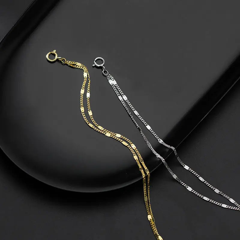 Double Layer Chain Link Bracelets for Women