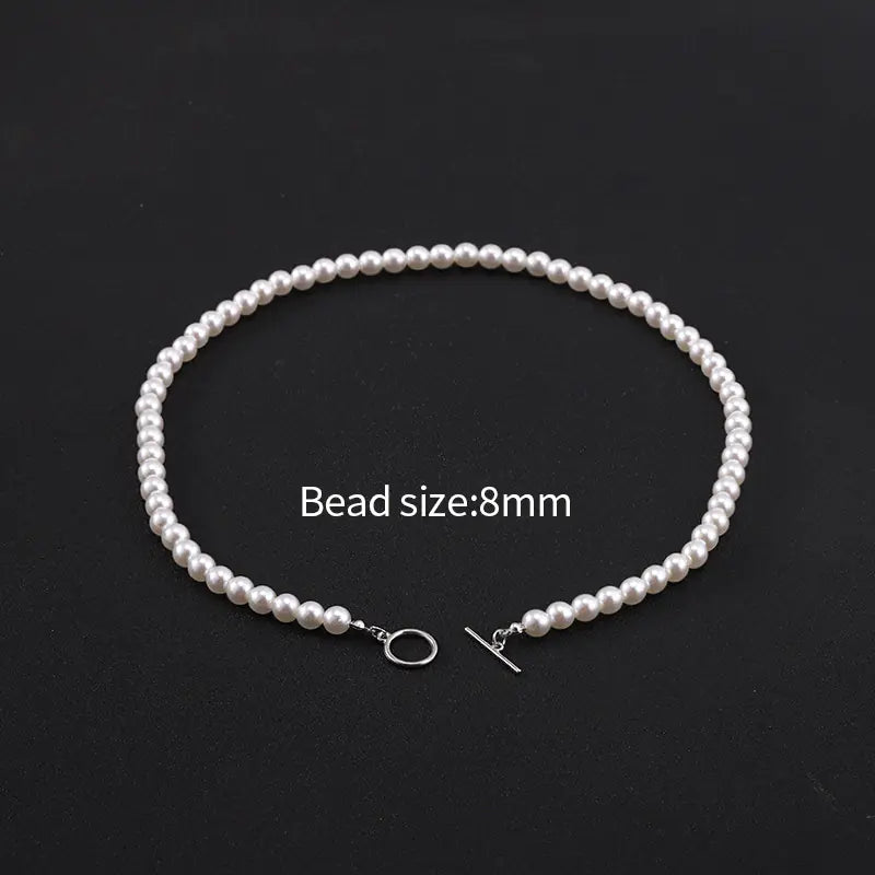 Handmade Imitation Pearl Men's Necklace